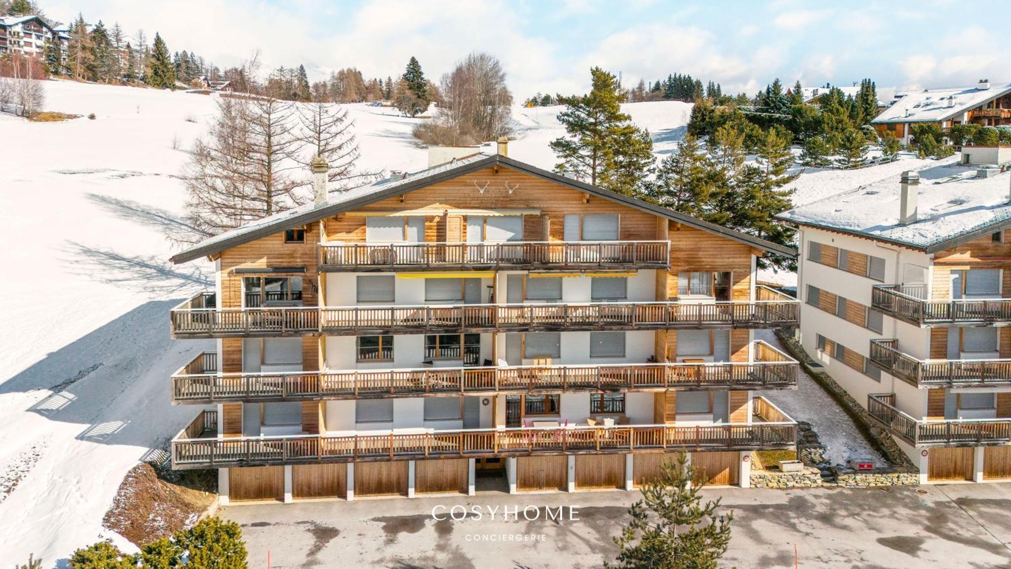 Au Bon Coeur L Golf 5Min L Vue L 4 Pers Apartment Crans-Montana Exterior photo